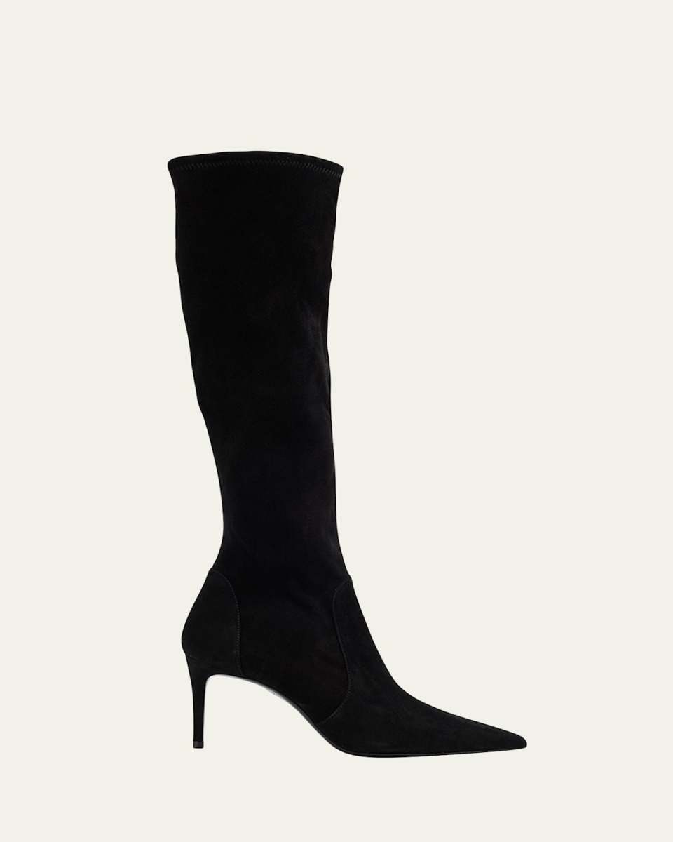 Stuart Power Suede Stiletto Knee Boots